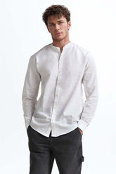 Beige Solid Casual Shirt MN-CS-SS24-043